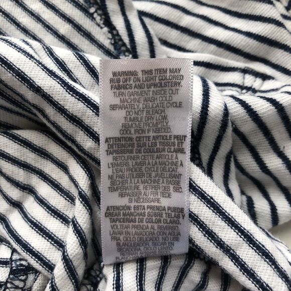 Splendid Navy Blue White Striped Crop Tank With Pocket XS - Picture 7 of 11